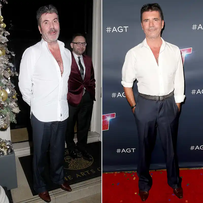 Before and after weight loss pics of Simon Cowell - hollywood celebrities who lose weight