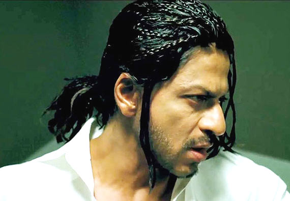 Shahrukh Khan in white shirt and boxer braids - Shahrukh khan with a ponytail