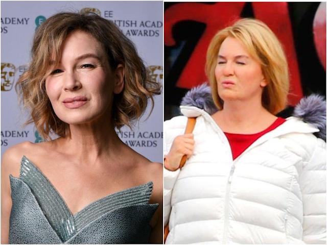 Before and after weight loss pics of Renee Zellweger - hollywood celebrities weight loss