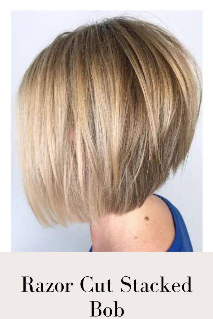 Bob Hairstyle Ideas - Razor Cut Stacked Bob