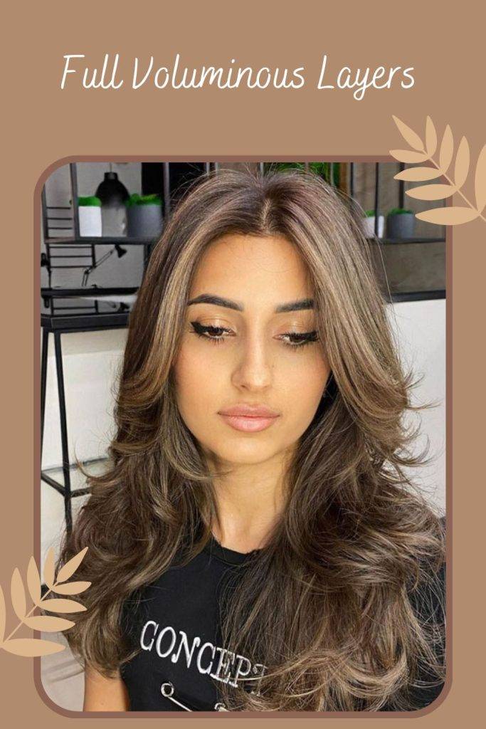 Full Voluminous hairstyle - layered medium haircuts