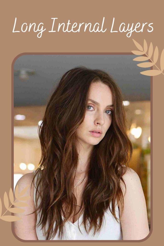Long Internal hairstyle - layered Hairstyles with curtain bangs