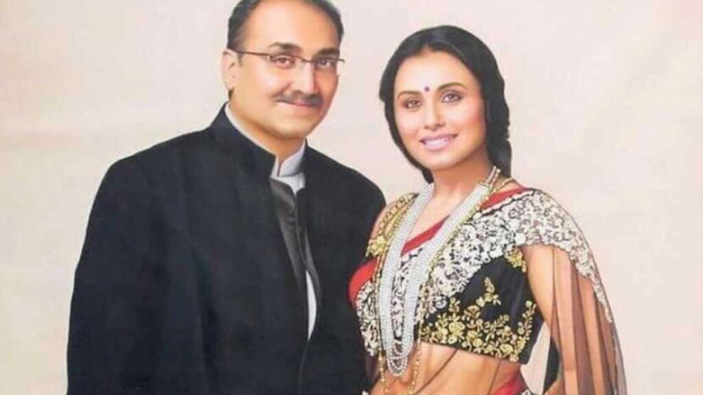 Smiling Rani Mukherjee and Aditya Chopra posing for Camera - Aries and  Gemini