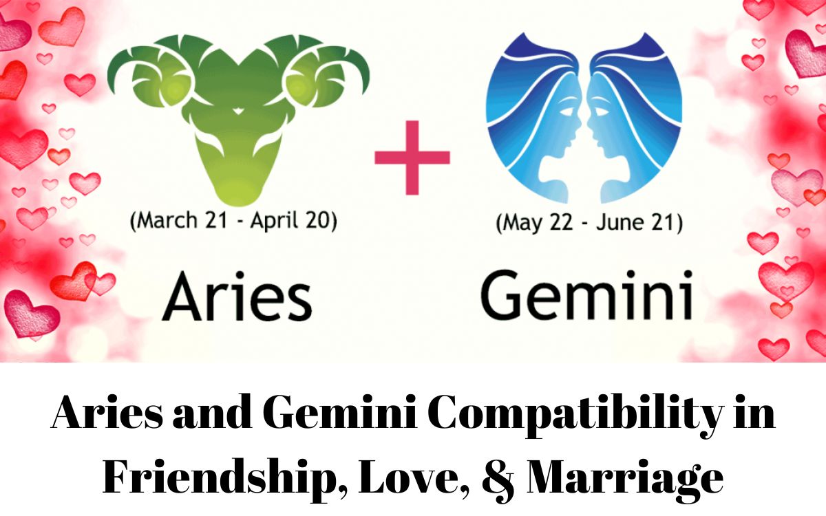 Aries and Gemini Compatibility in Friendship, Love, & Marriage