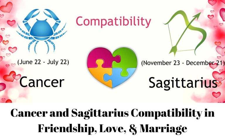 Cancer and Sagittarius Compatibility in Friendship, Love, & Marriage