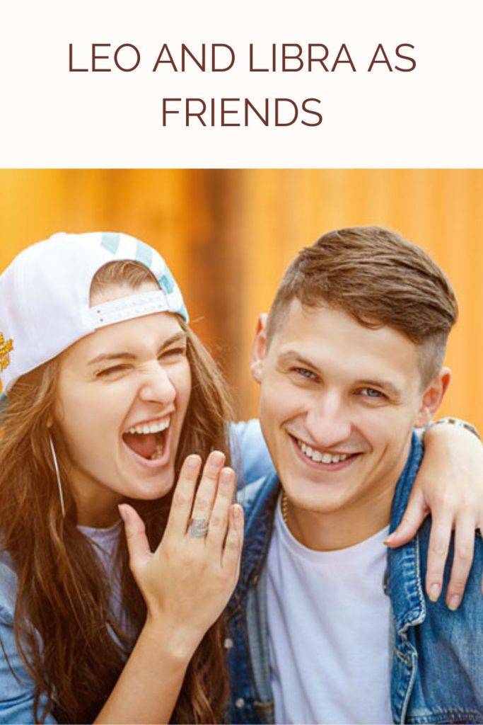 2 friends are talking and laughing 2 friends are talking and laughing - Libra and Leo compatibility friendship