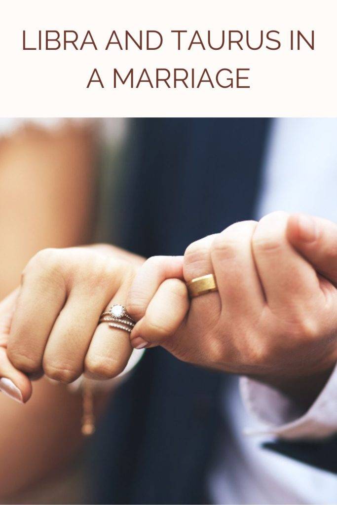 A couple is showing their wedding rings - Libra and Taurus marriage compatibility