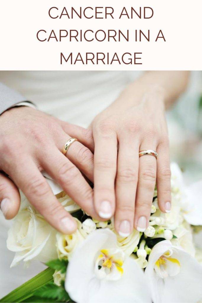 A couple is showing their wedding rings - Cancer and Capricorn marriage compatibility