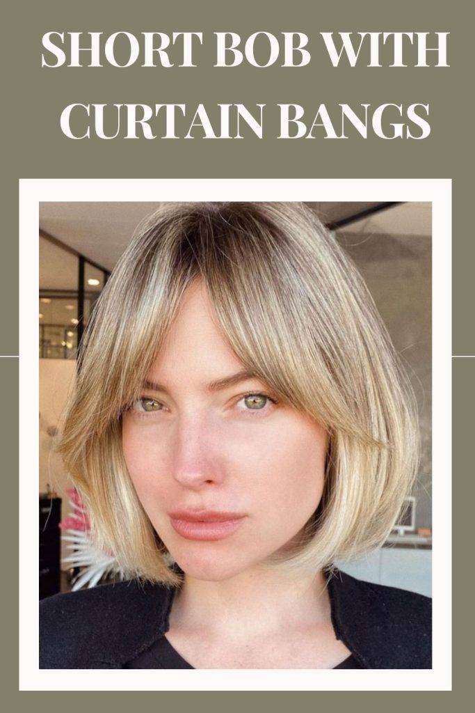 curtain bang -  easy long hairstyle