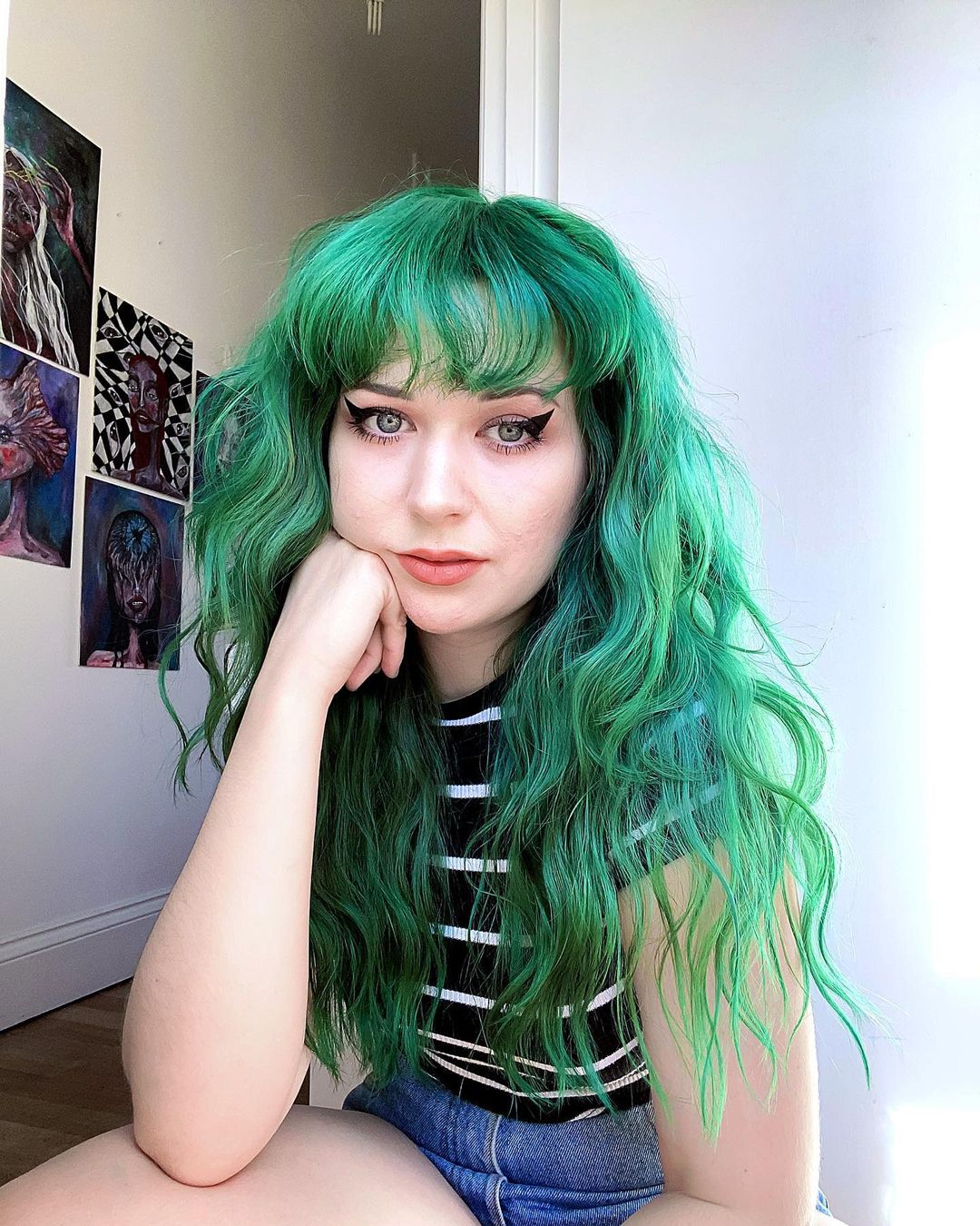 Green Hair color 133 face shape | green hair color | green hair color for women Green Hair Color ideas