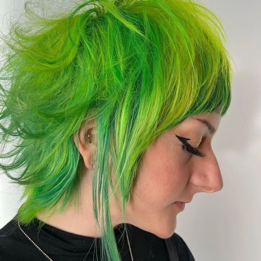 Green Hair color 153 face shape | green hair color | green hair color for women Green Hair Color ideas