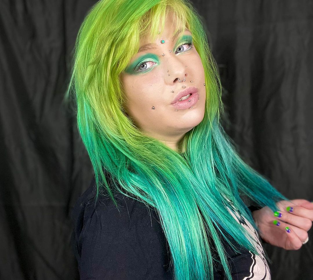 Green Hair color 176 face shape | green hair color | green hair color for women Green Hair Color ideas
