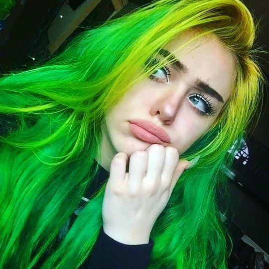 Green Hair color 236 face shape | green hair color | green hair color for women Green Hair Color ideas