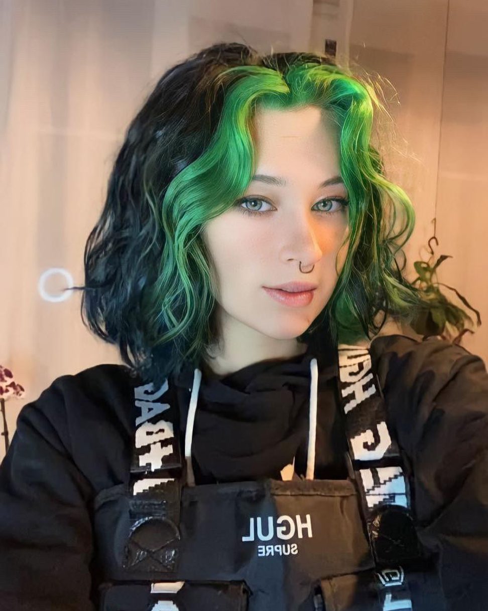 Green Hair color 253 face shape | green hair color | green hair color for women Green Hair Color ideas
