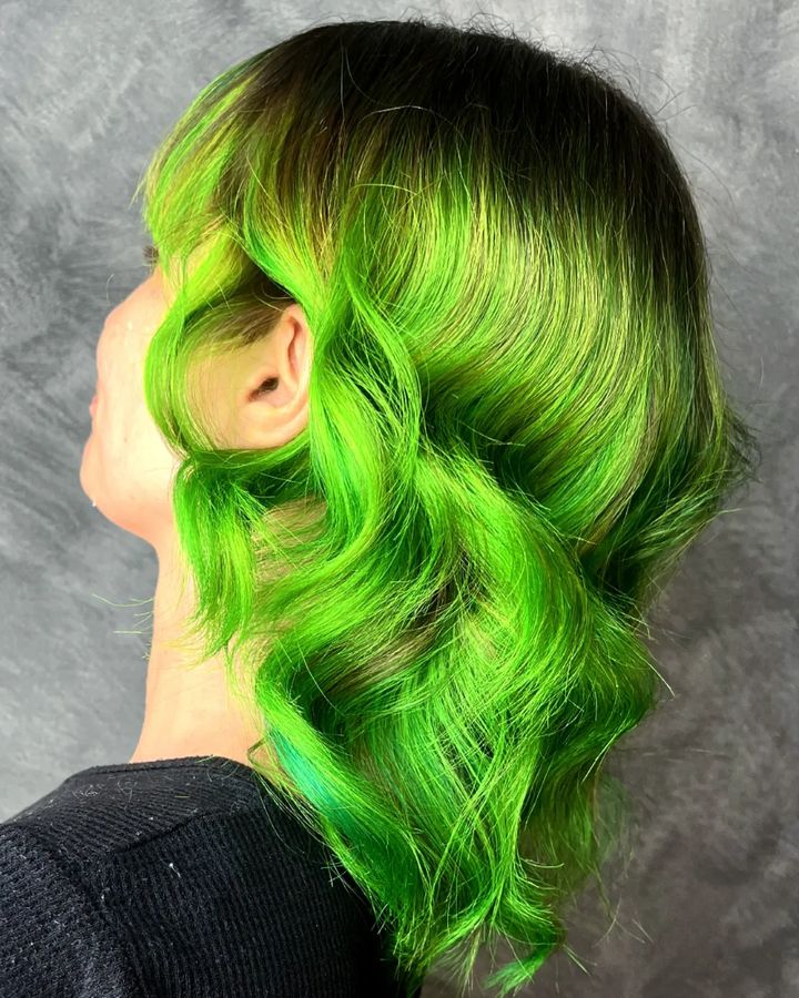 Green Hair color 269 face shape | green hair color | green hair color for women Green Hair Color ideas