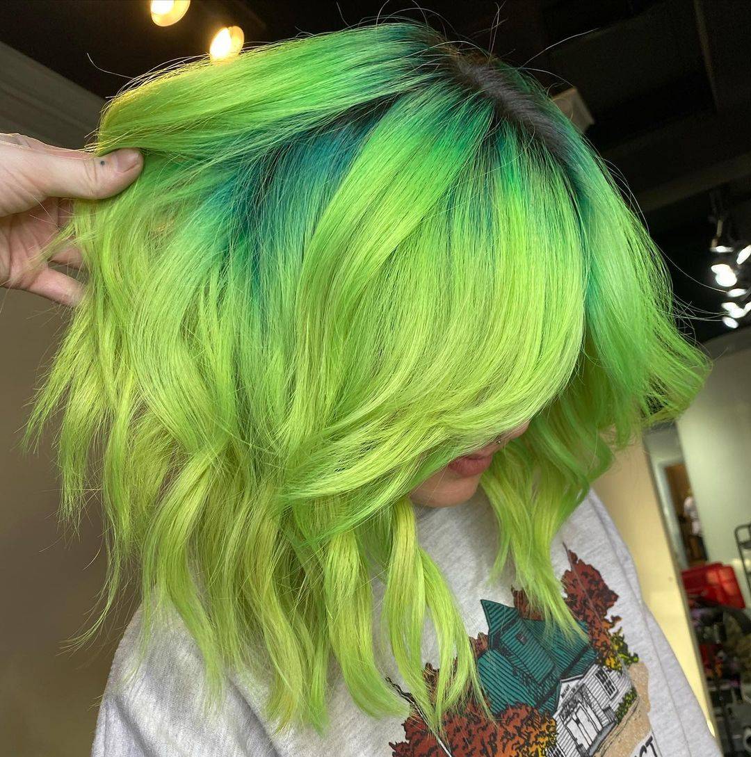 Green Hair color 322 face shape | green hair color | green hair color for women Green Hair Color ideas