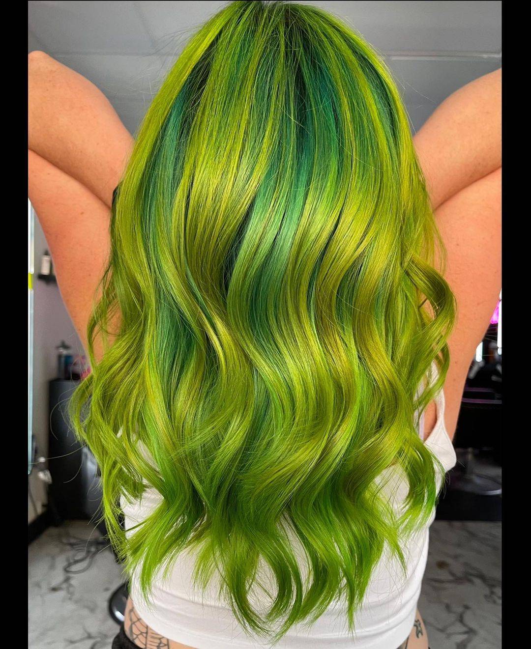 Green Hair color 373 face shape | green hair color | green hair color for women Green Hair Color ideas