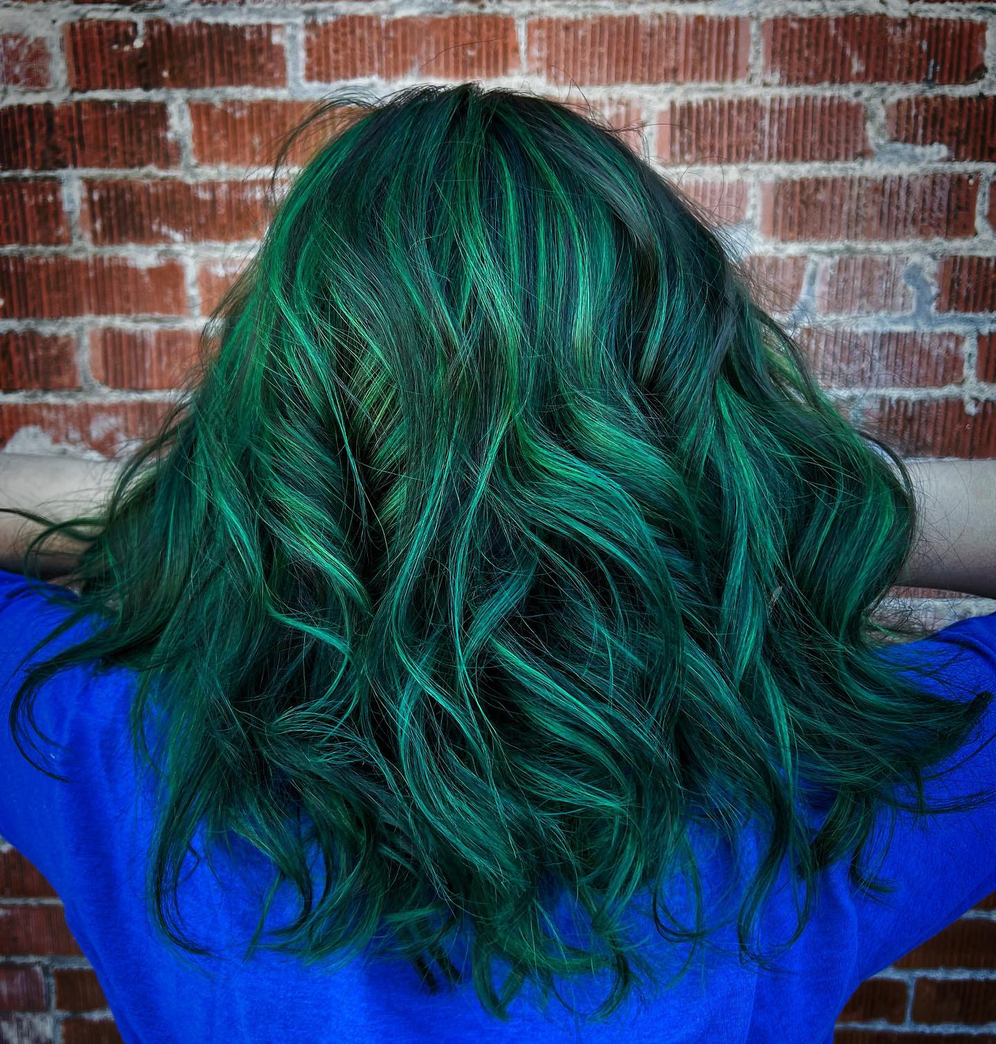 Green Hair color 47 face shape | green hair color | green hair color for women Green Hair Color ideas