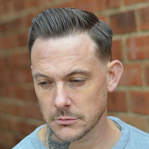 undercut silver comb over hairstyle for male