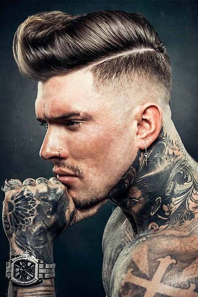 undercut comb over hairstyle for men