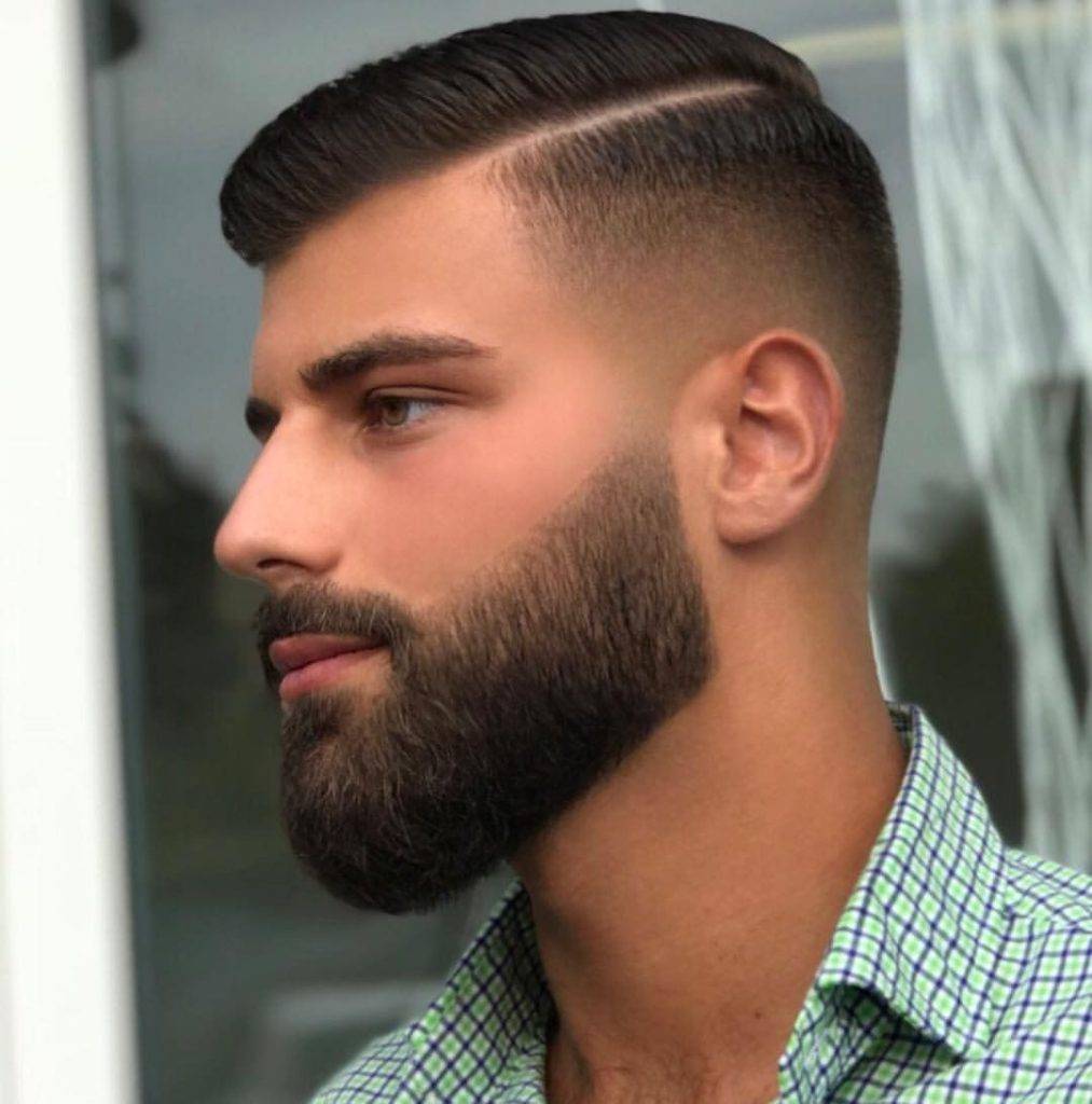 side part high fade classy comb over hairstyle