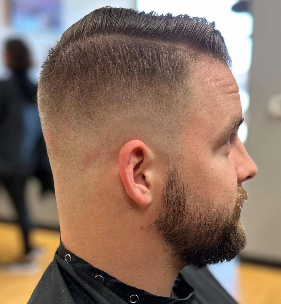 high fade comb over hairstyle for men