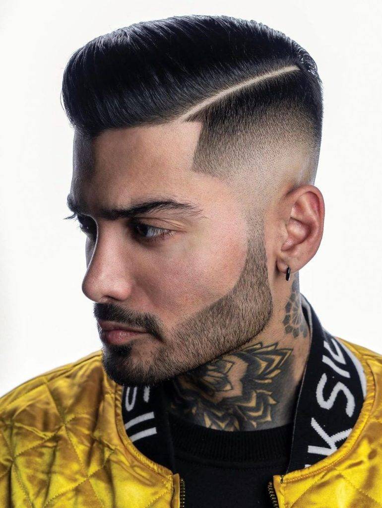 taper fade comb over hairstyle for men