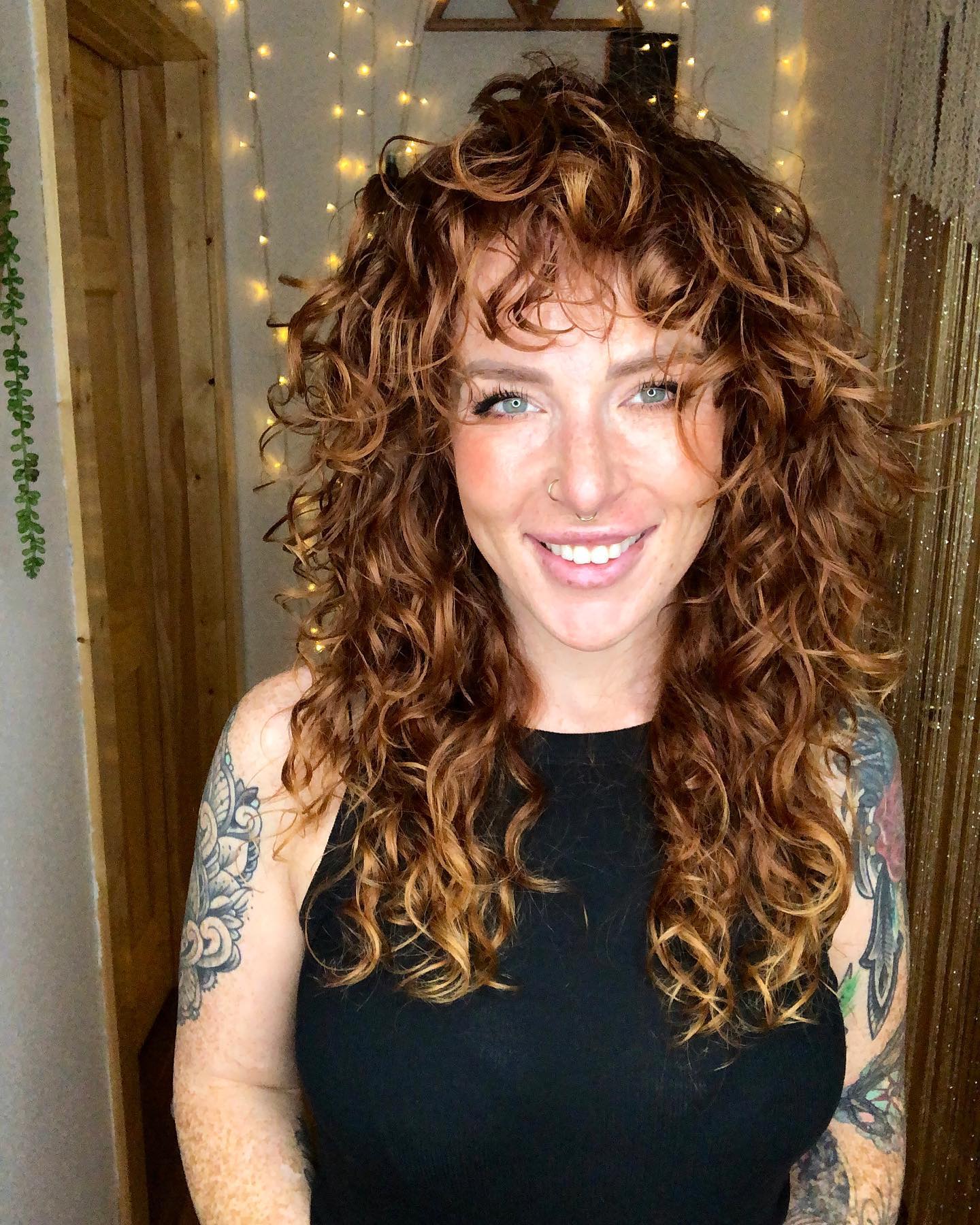 Curly Shag Hairstyle 25 Curly hair shaggy bob | Curly shag mullet | Medium length curly shags Curly Shag Hairstyles for Women
