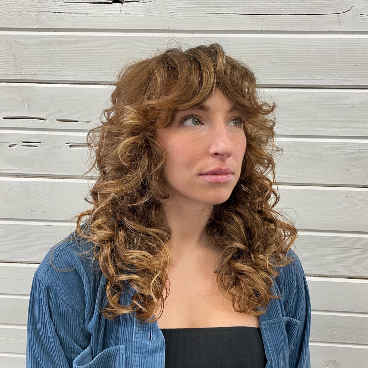 Curly Shag Hairstyle 37 Curly hair shaggy bob | Curly shag mullet | Medium length curly shags Curly Shag Hairstyles for Women