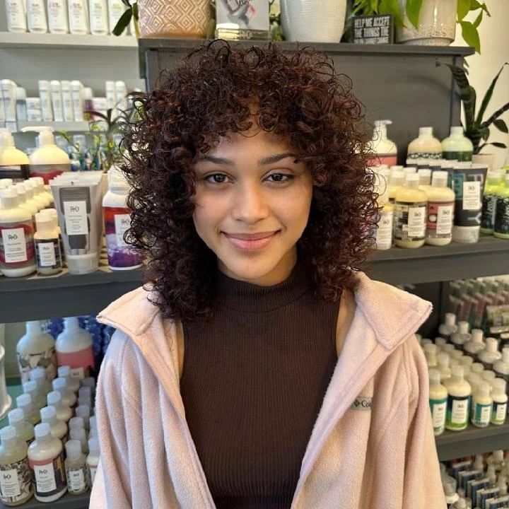 Curly Shag Hairstyle 55 Curly hair shaggy bob | Curly shag mullet | Medium length curly shags Curly Shag Hairstyles for Women