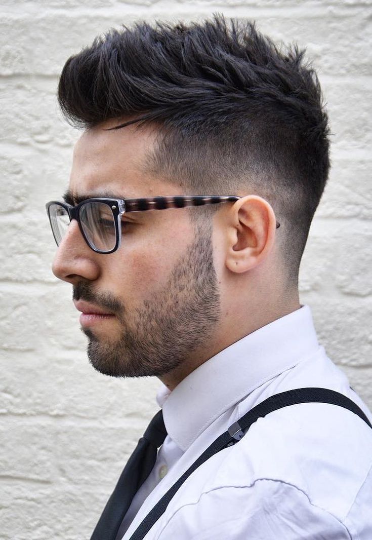 mid fade classy faux hawk hairstyle