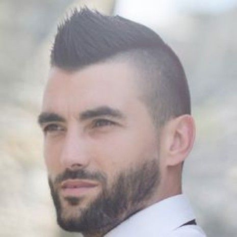 blended faux hawk haircut for guys
