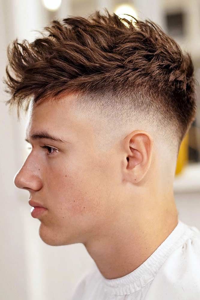 high fade long faux hawk hairstyle for men