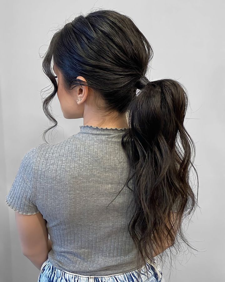 Messy Ponytail 78 Messy high ponytail | Messy ponytail hairstyle for wedding | Messy ponytail hairstyles black hair Messy Ponytail Hairstyles for Women