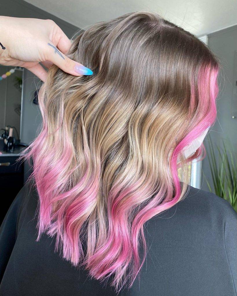 Pink Highlights 60 2023 hair color trends female | Best hair color for women | best hair colour for women Hair Color Ideas for Women