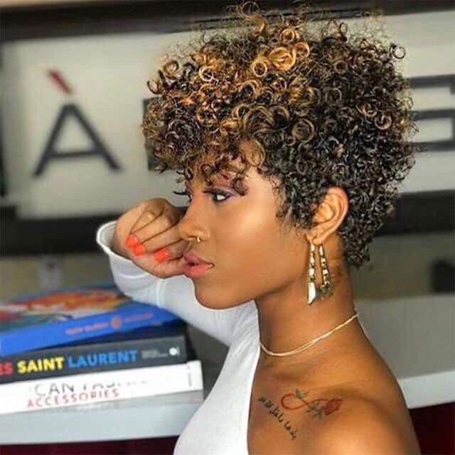Short curly hairstyle for Women 149 Cute short curly hairstyles for older ladies | Haircuts for semi curly hair Female | Hairstyles for short curly hair black girl Short Curly Hairstyles