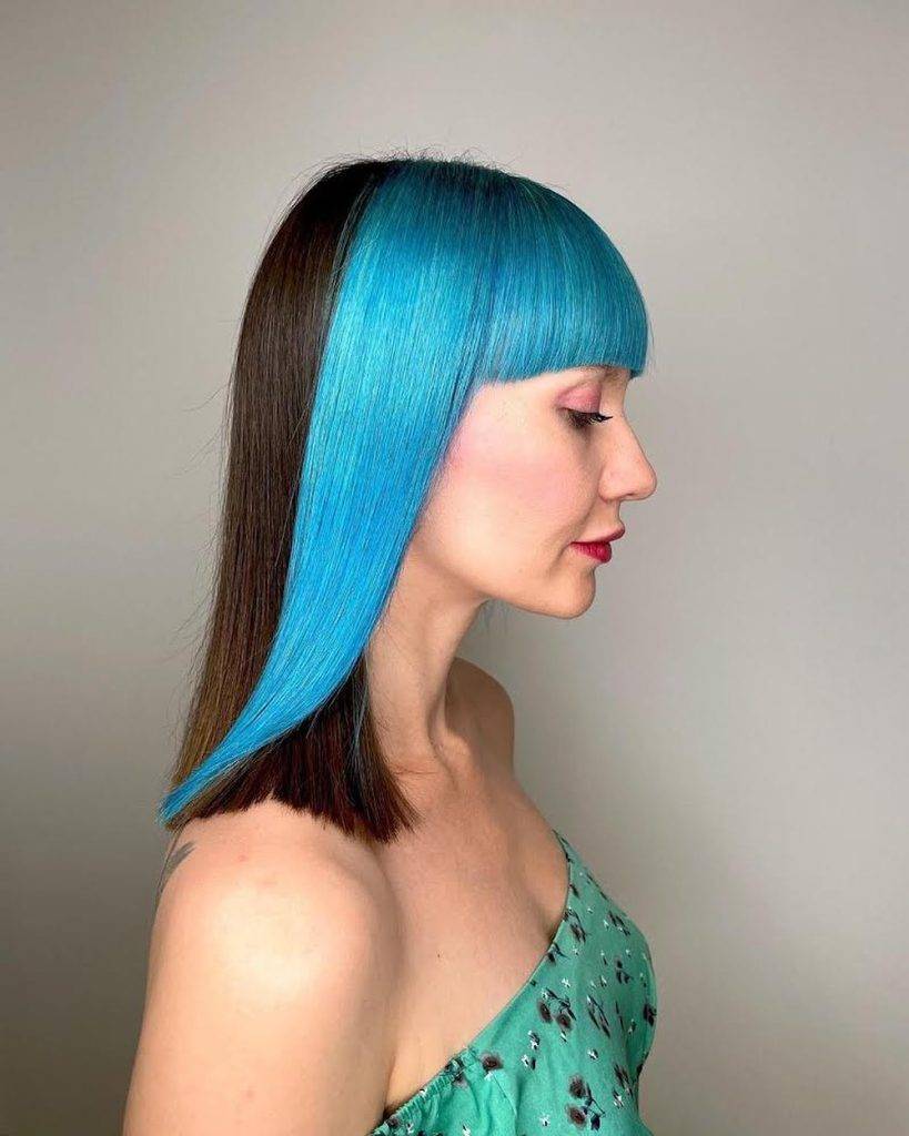 Two tone hair style 142 2023 hair color trends female | Best hair color for women | best hair colour for women Hair Color Ideas for Women