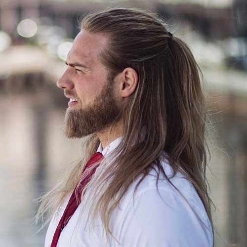 ponytail hairstyle for men 28 Black male ponytail hairstyles | Male ponytail with Bangs | Mens ponytail with fade Ponytail Hairstyles for Men