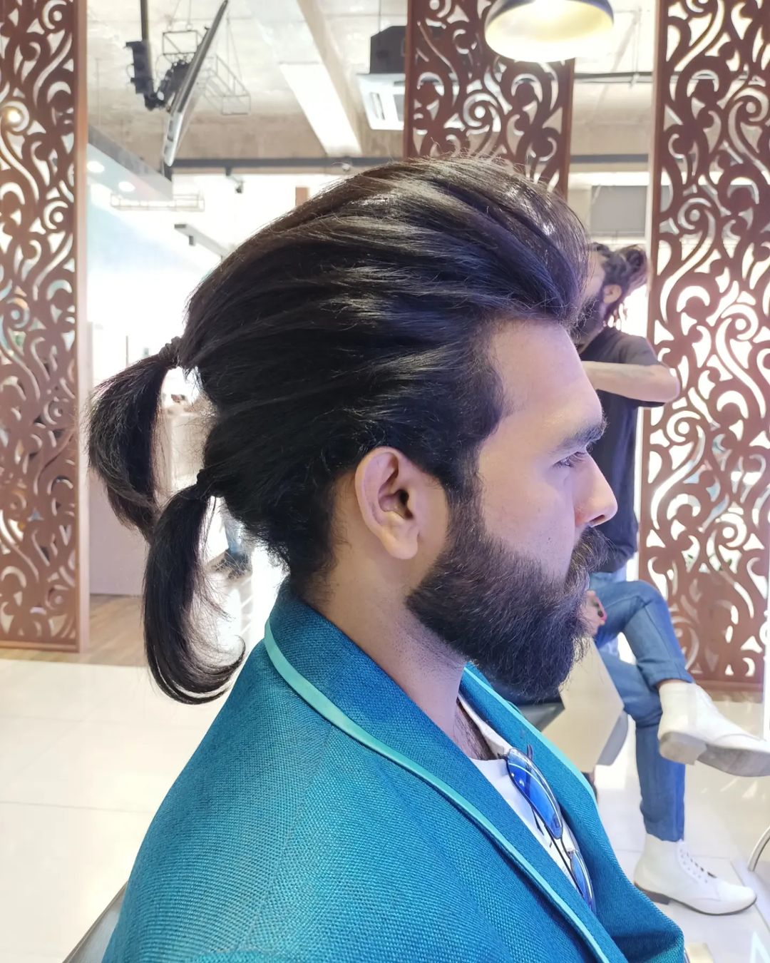 ponytail hairstyle for men 37 Black male ponytail hairstyles | Male ponytail with Bangs | Mens ponytail with fade Ponytail Hairstyles for Men