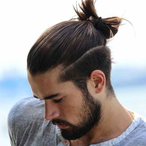 ponytail hairstyle for men 4 Black male ponytail hairstyles | Male ponytail with Bangs | Mens ponytail with fade Ponytail Hairstyles for Men