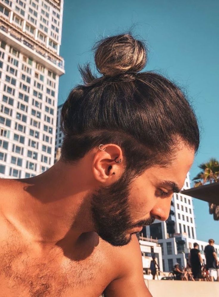 ponytail hairstyle for men 42 Black male ponytail hairstyles | Male ponytail with Bangs | Mens ponytail with fade Ponytail Hairstyles for Men