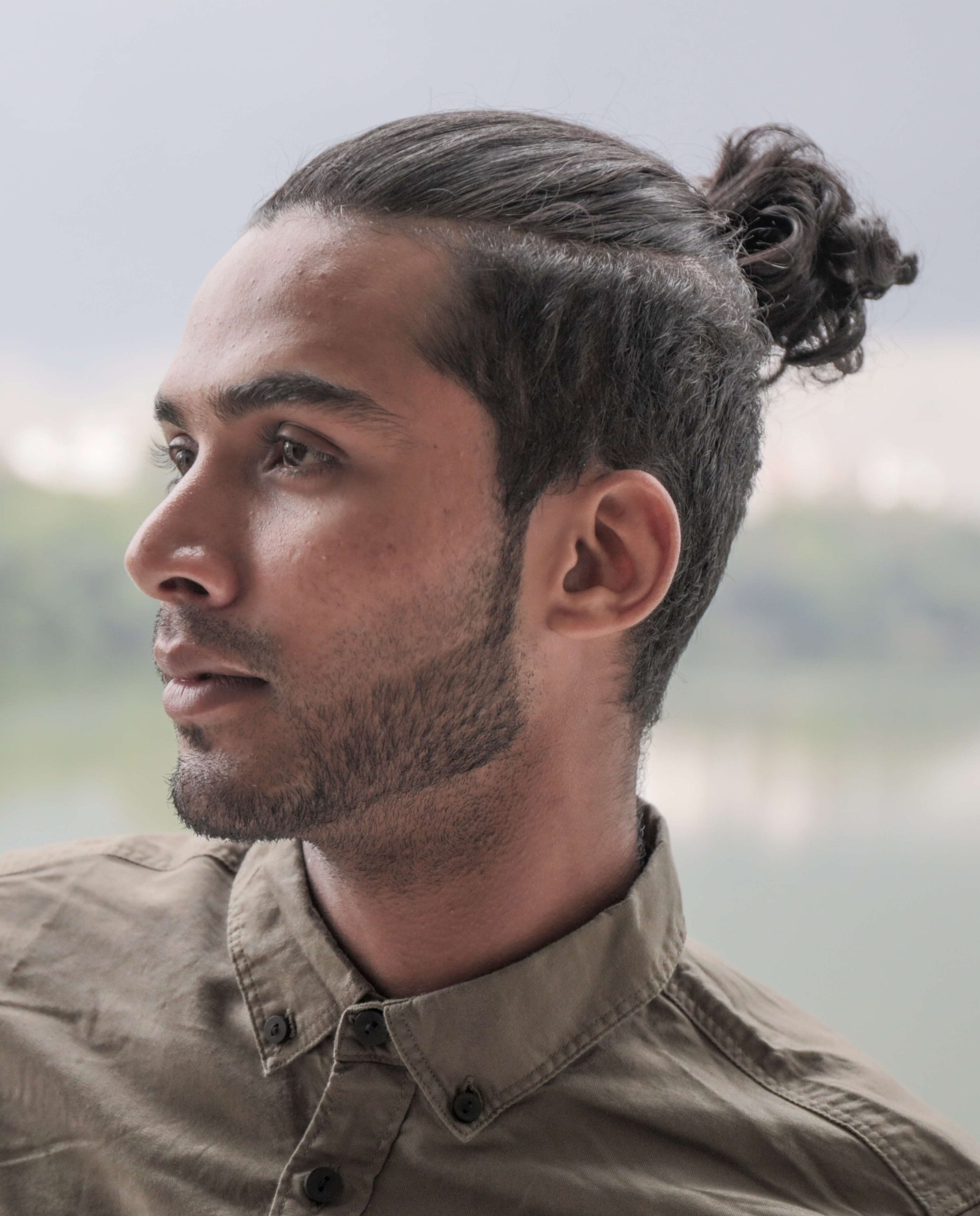 ponytail hairstyle for men 61 scaled Black male ponytail hairstyles | Male ponytail with Bangs | Mens ponytail with fade Ponytail Hairstyles for Men