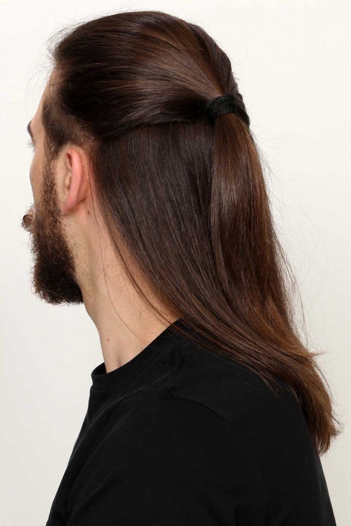 ponytail hairstyle for men 82 Black male ponytail hairstyles | Male ponytail with Bangs | Mens ponytail with fade Ponytail Hairstyles for Men
