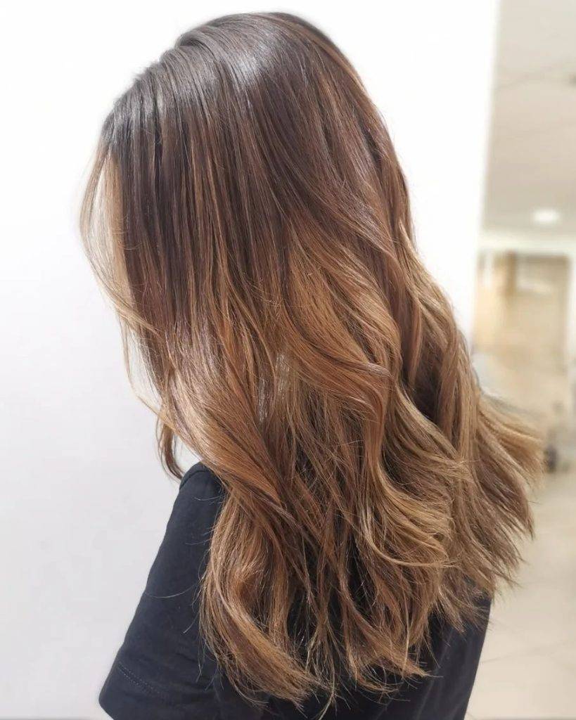 straight ombre hairstyle 114 Dark Brown to light brown ombre straight hair | Image of Pictures of ombre colors Pictures of ombre colors | Ombre hair straight medium length Straight Ombre Hairstyles