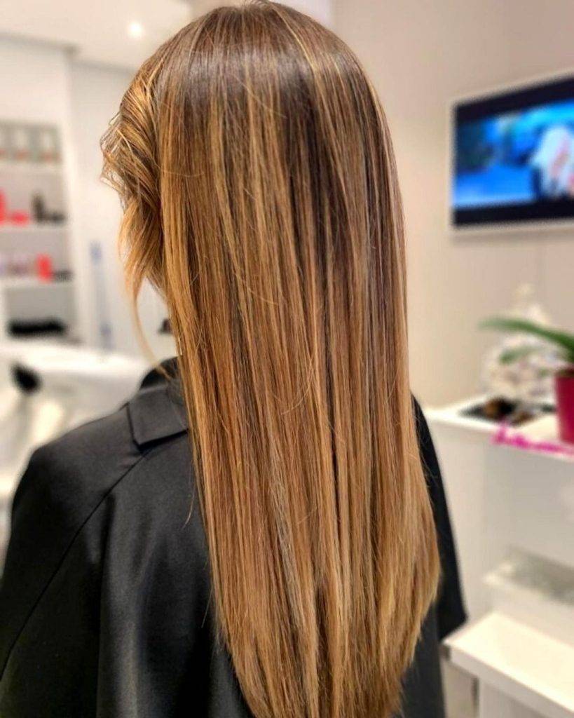 straight ombre hairstyle 144 Dark Brown to light brown ombre straight hair | Image of Pictures of ombre colors Pictures of ombre colors | Ombre hair straight medium length Straight Ombre Hairstyles