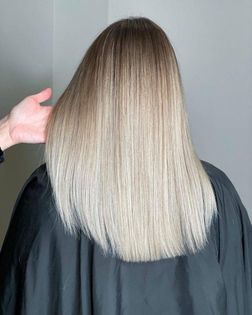 straight ombre hairstyle 166 Dark Brown to light brown ombre straight hair | Image of Pictures of ombre colors Pictures of ombre colors | Ombre hair straight medium length Straight Ombre Hairstyles