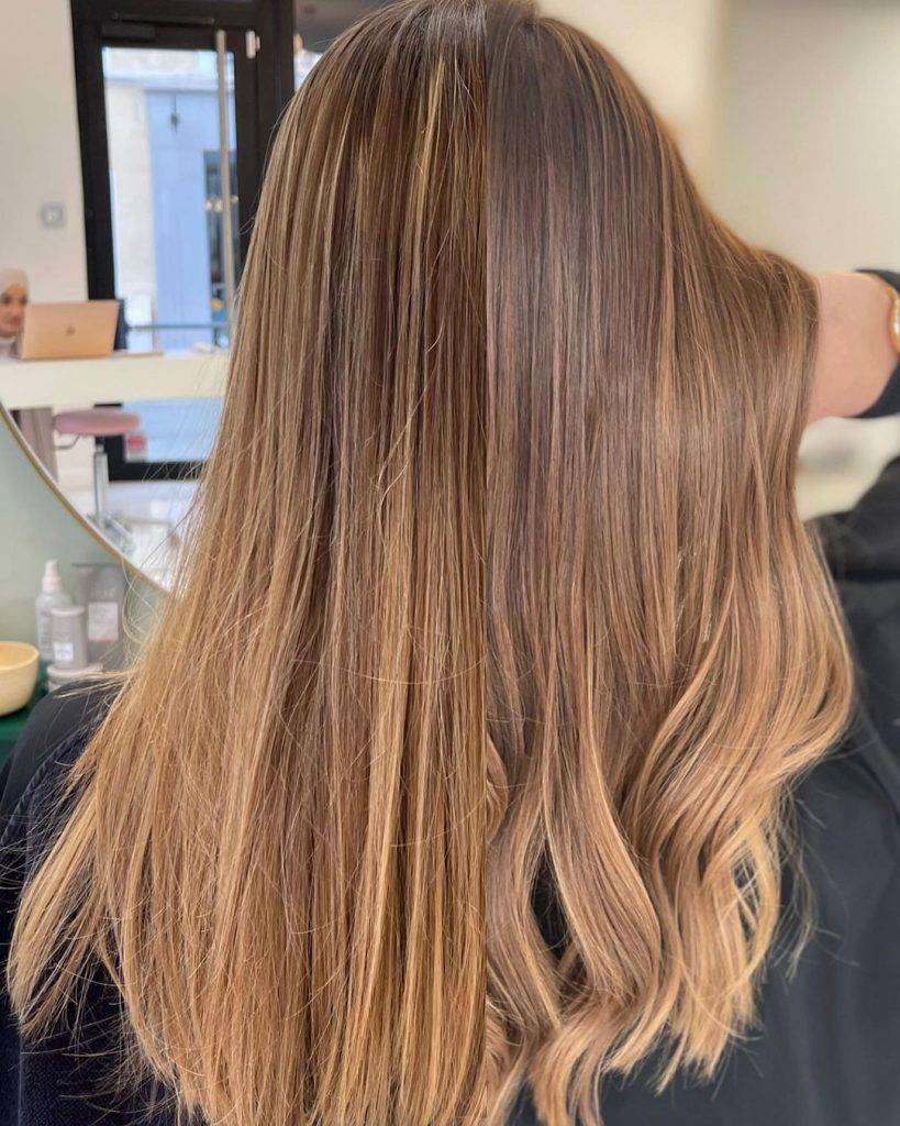 straight ombre hairstyle 179 Dark Brown to light brown ombre straight hair | Image of Pictures of ombre colors Pictures of ombre colors | Ombre hair straight medium length Straight Ombre Hairstyles