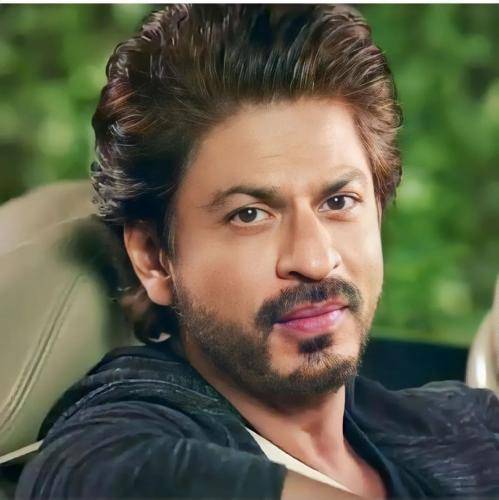Shahrukh khan in black shirt and regular medium hairstyle