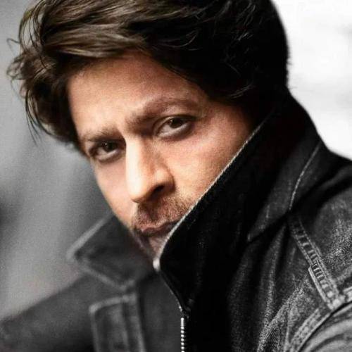 Shahrukh khan in black shirt and regular medium hairstyle