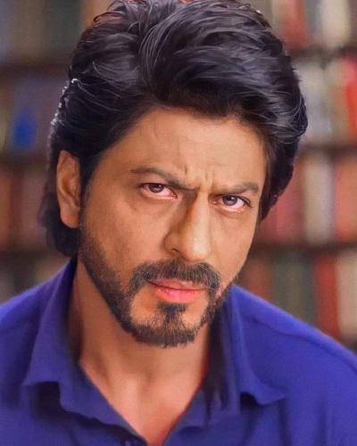Shahrukh khan in regular medium hairstyle with beard